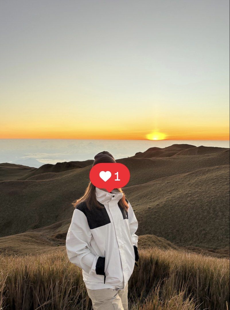FOR SALE: WATERPROOF HIKING JACKET (Category: Coats, Jackets and Outerwear) located in Manila. Submitted by angel_1503 (Listing ID 1466785233, Image 1). Description: Color: Off White Size: XS (50-58kg) Detachable hood 2 pockets (may pocket din sa loob) Used once for Pulag hike.