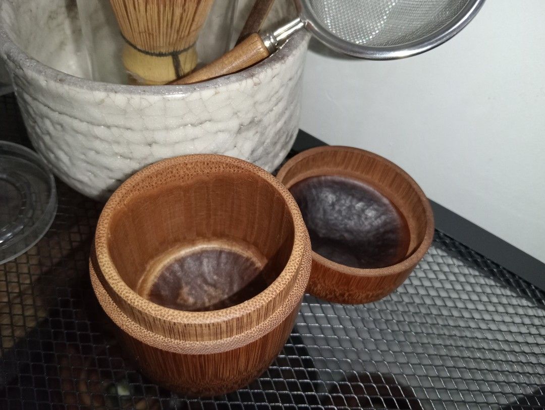 MATCHA SET TAKEALL (FREE MATCHA B O W L) (Category: Coffee & Tea Tableware) located in Kawit. Submitted by gieclutter (Listing ID 1466794934, Image 3). Description: Flakers and joy reservers are 𝗻𝗼𝘁 𝗮𝗹𝗹𝗼𝘄𝗲𝗱 Actual photos All sales are final—no returns, exchanges, or refunds 𝗖𝗢𝗡𝗗𝗜𝗧𝗜𝗢𝗡: ・Matcha whisk, used once ・Sifter & Spoon, New ・Bamboo Tea Caddy, New/unused ・FREE Matcha bowl, Crackle-glaze design 𝗟𝗢𝗖𝗔𝗧𝗜𝗢𝗡: Kawit, Cavi