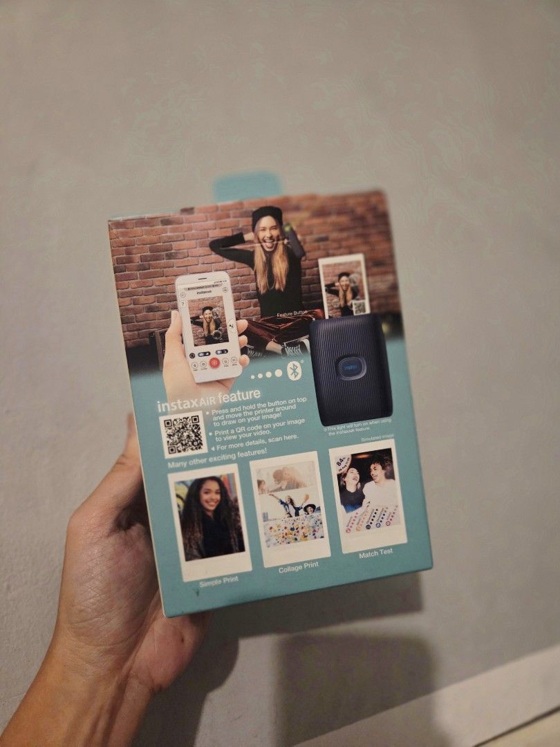 Fujifilm Instax Mini Link 2 Smartphone Printer Space Blue (Category: Printers, Scanners & Copiers) located in Makati City. Submitted by ag1994 (Listing ID 1466805418, Image 2). Description: - Brand: Fujifilm Instax Mini Link 2 - Color: Space Blue - Condition: Brand new, sealed in original unopened box - Connectivity: Bluetooth for easy smartphone printing - Key Features: instaxAir mode, collage printing, simple printing, and match tests - Functio