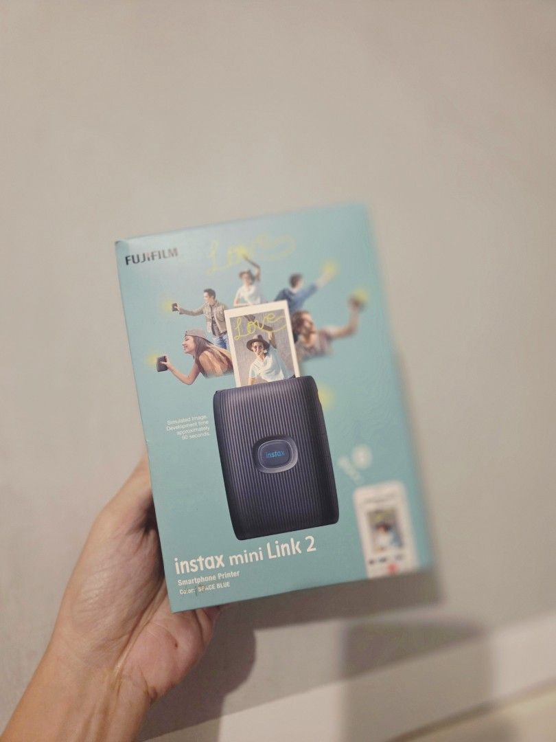 Fujifilm Instax Mini Link 2 Smartphone Printer Space Blue (Category: Printers, Scanners & Copiers) located in Makati City. Submitted by ag1994 (Listing ID 1466805418, Image 1). Description: - Brand: Fujifilm Instax Mini Link 2 - Color: Space Blue - Condition: Brand new, sealed in original unopened box - Connectivity: Bluetooth for easy smartphone printing - Key Features: instaxAir mode, collage printing, simple printing, and match tests - Functio