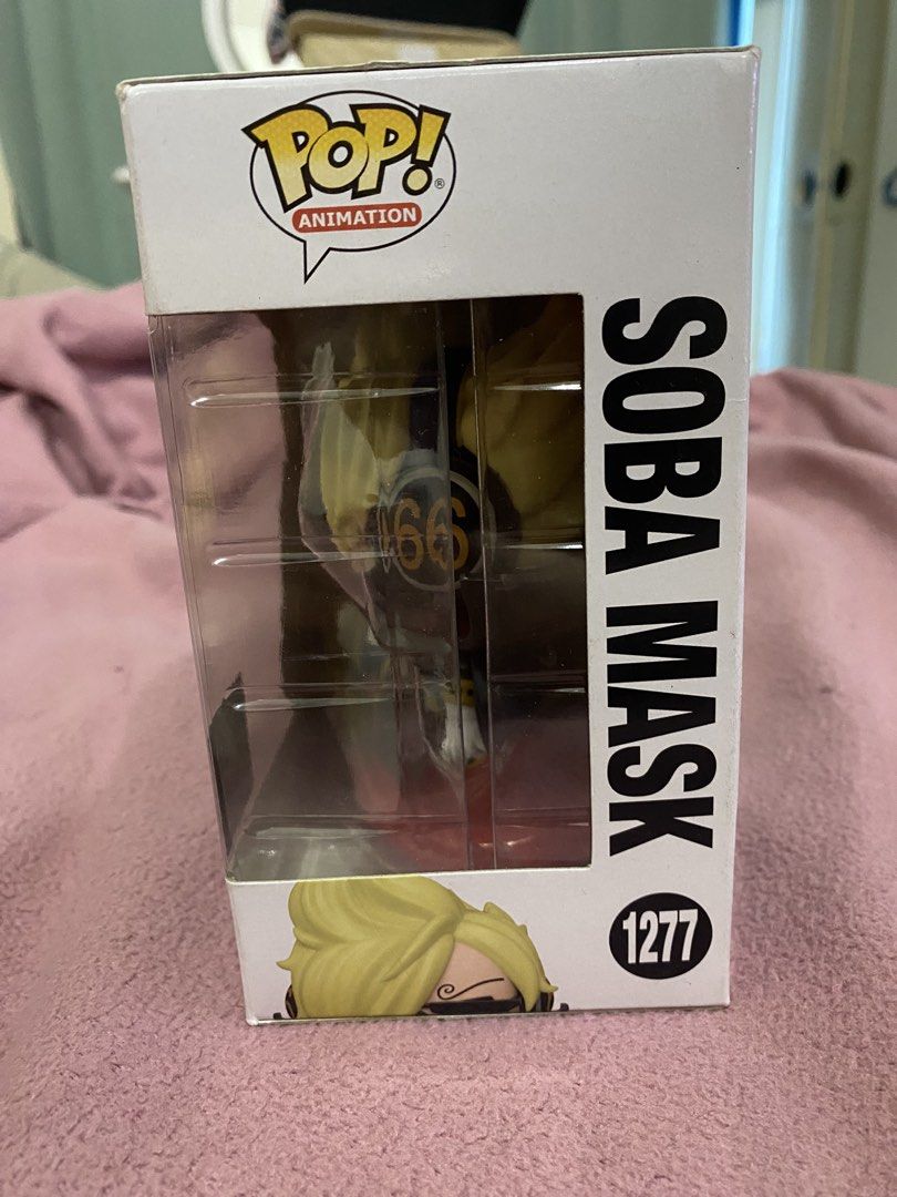 Funko Pop | Soba Mask Sanji #1277 (Category: Figurines & Statues) located in Manila. Submitted by autumnalhymns (Listing ID 1466796889, Image 2). Description: ⭐️ lacks a clear box, hence the dents on the figurine's actual box ⭐️ reason for selling: decluttering and also getting rid of my ex's old gifts. — 🌕 mode of payment: gcash only! no cod. 🌕 buyer will shoulder shipping fee! 🌕 mode of delivery: lalamove / j&t express..
