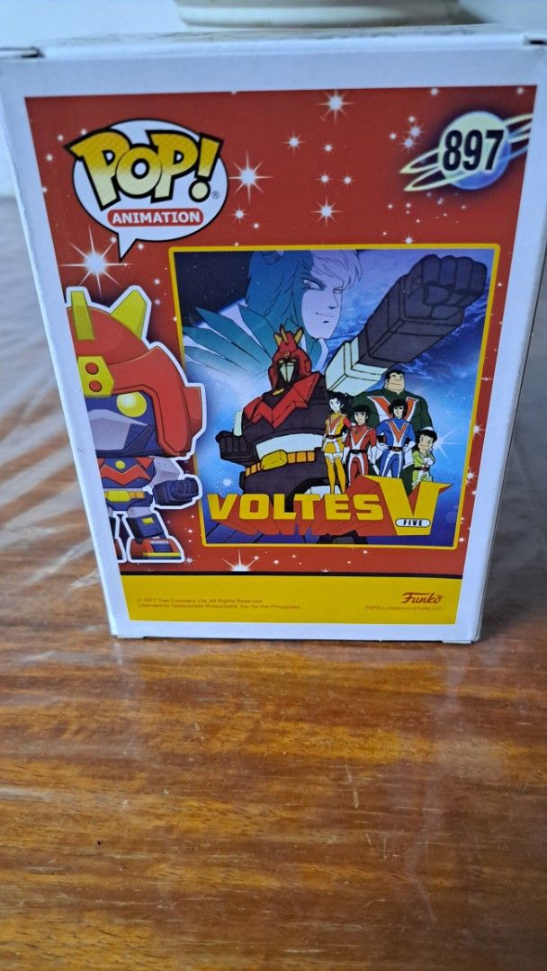 Funko Pop Animation Voltes V 897 with Signed Box & Poster (Category: Designer & Blind Box Toys) located in Quezon City. Submitted by hersheejubilo (Listing ID 1466902389, Image 2). Description: - Voltes V #897 Funko Pop figure in original box - Box signed by main cast members: Elle Villanueva, Eva S., Radson Flores, Martin Del Rosario, and more - Includes a large, official Voltes V Legacy promotional poster - Poster also features matching cast au