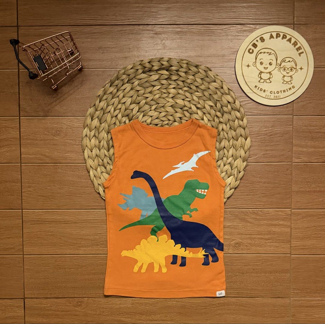 Gap Dino Sando (Category: Babies & Kids Fashion) located in Valenzuela. Submitted by cbsapparel829 (Listing ID 1466840124, Image 1). Description: Hairline print but like new condition 3-4y.