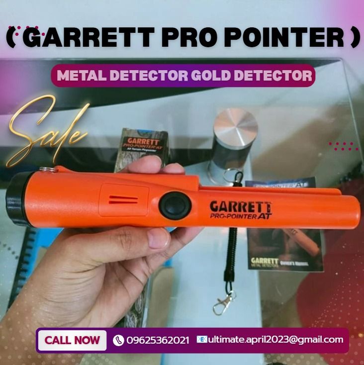 (Garrett Pro Pointer) Metal Detector Gold Detector For Sale (Category: Other Home Appliances) located in Caloocan City. Submitted by coolstorm-71de73 (Listing ID 1466877513, Image 1). Description: ✅ Big discount for orders ✅ 100% LEGIT TRUSTED SUPPLIER! ✅ With Complete Legal Documents ✅ BIR Registered Garrett Pro Pointer php 10,000.00 Product Number: 1140900 Operating Temperatures: -35°F (-37°C) to 158°F (70°C) Operating Frequency: 11.5 kHz Water