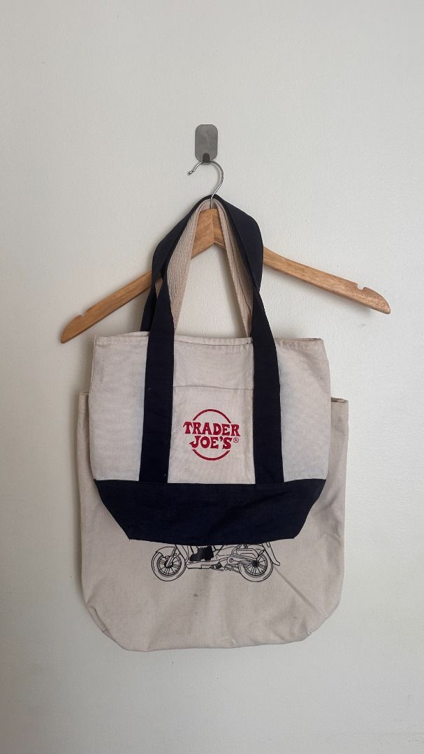 Get Both for ₱80 (Category: Tote Bags) located in Cainta. Submitted by thethriftedit_ (Listing ID 1466798221, Image 1). Description: Tote Bags - get both for ₱80! > Halohalo Christmas tote bag > Trader Joe's tote bag in Blue Price as posted. Delivery fee will be shouldered by buyer..