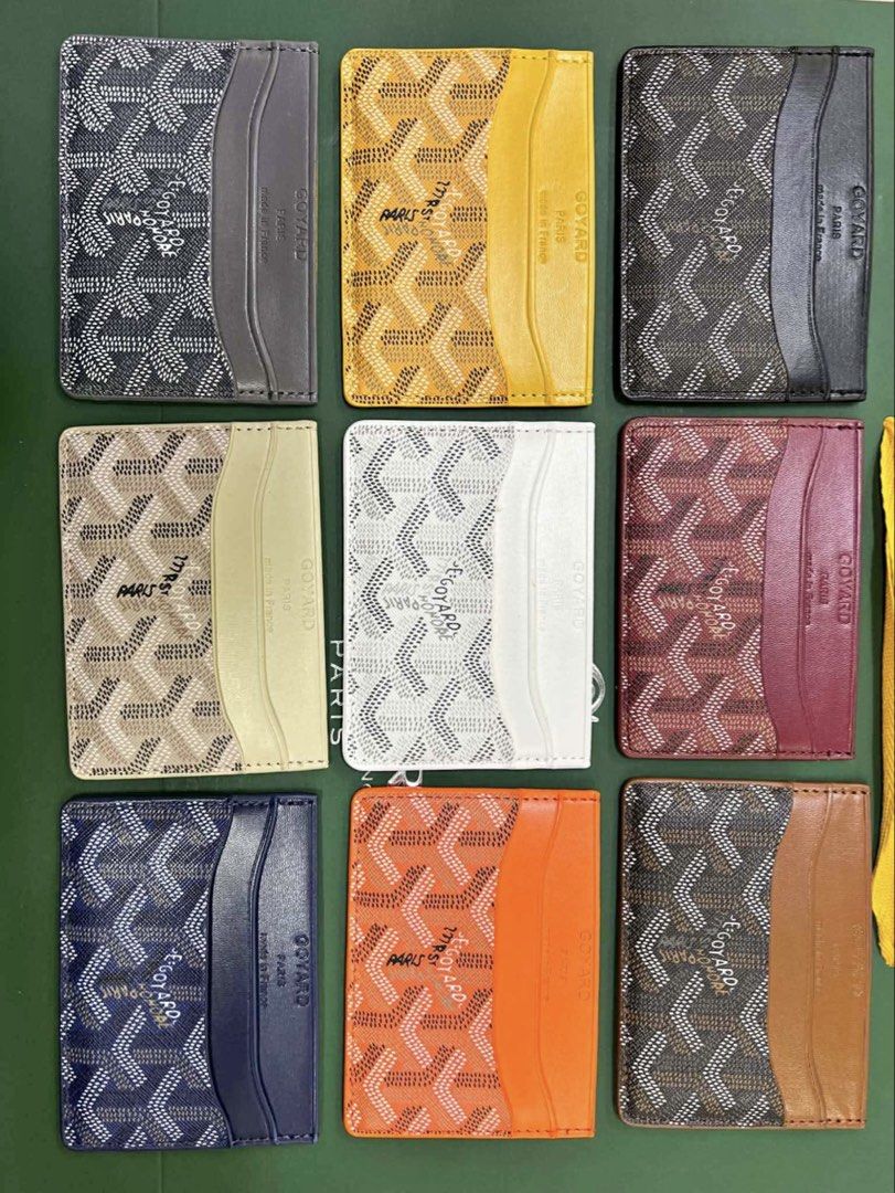 Goyard Card Holder (Category: Luxury Bags & Wallets) located in Santa Rosa. Submitted by pure.taftshop (Listing ID 1466922883, Image 1). Description: - Brand: Goyard Saint Sulpice - Material: Premium coated canvas with leather trim - Design: Classic chevron pattern with clean stitching - Compartments: Multiple card slots on both sides and a convenient middle pocket - Colors: Available in multiple stunning color options - Inclusions: Complete with