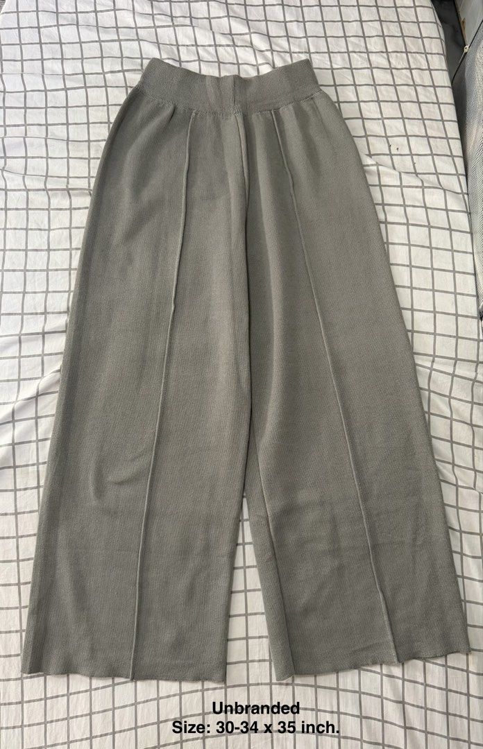 grey knit wide-leg pants (Category: Other Bottoms) located in Quezon City. Submitted by pinkystrends.co (Listing ID 1466845662, Image 1). Description: .