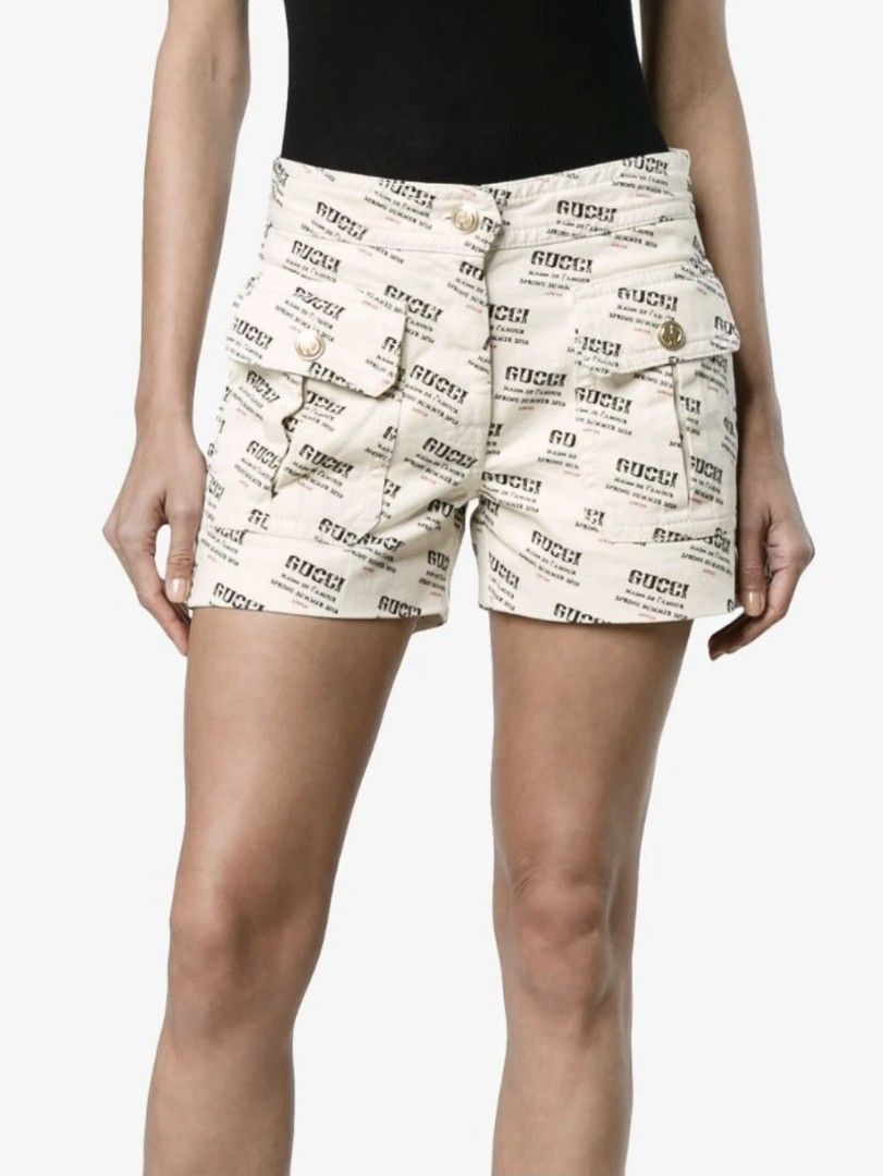 GUCCI Invite Stamp Denim Shorts (Category: Shorts) located in Iloilo. Submitted by mnky.bsns03 (Listing ID 1466888331, Image 2). Description: 9/10 Color rate No issues 26 Waistline 11.5 Length 11 Thigh 11 Leg Opening.