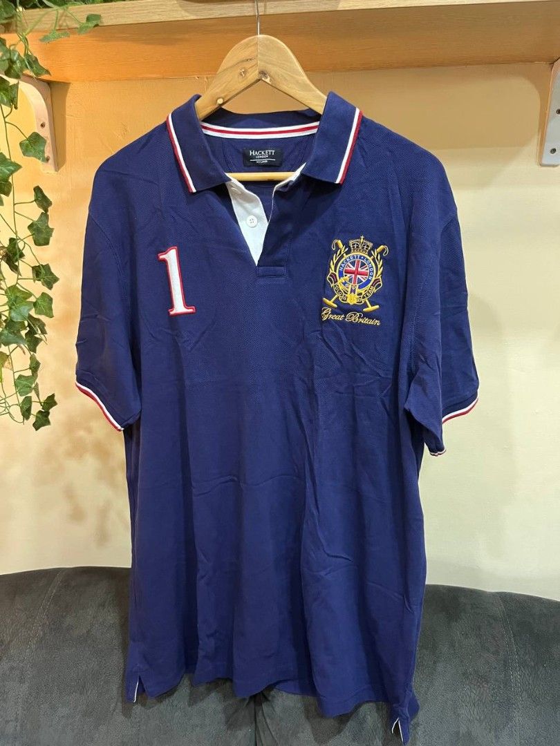 Hackett London Great Britain Polo Team (Category: Luxury Apparel) located in Quezon City. Submitted by michypeachyy1 (Listing ID 1466808757, Image 1). Description: 1000 plus shipping only Good as new XXL size.