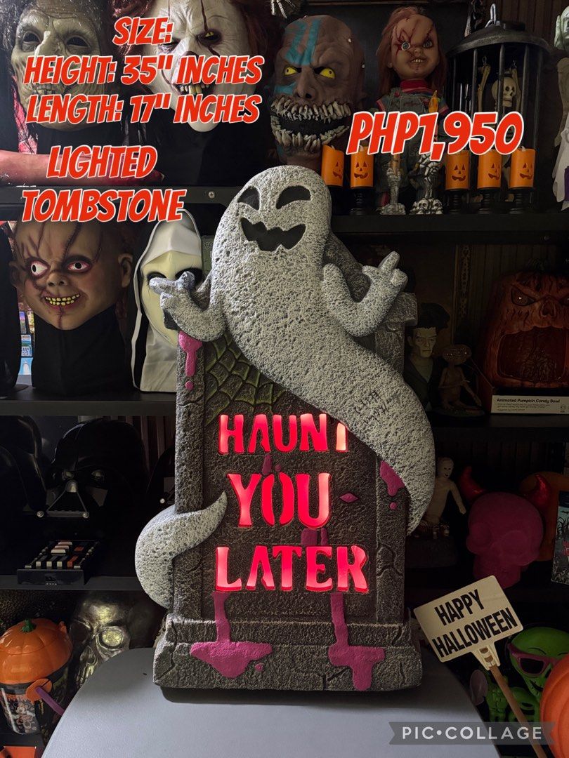 Halloween Decoration Hyde & EEK Lighted Tombstone (Category: Occasions & Party Supplies) located in Pasig City. Submitted by JMToysandCollectibles (Listing ID 1466814075, Image 1). Description: Halloween Decoration Hyde & EEK Lighted Tombstone PHP1,950 Size: H: 35” Inches L: 17” Inches Pick Up or Delivery via Lalamove MOP: Gcash/ BPI/ BDO .