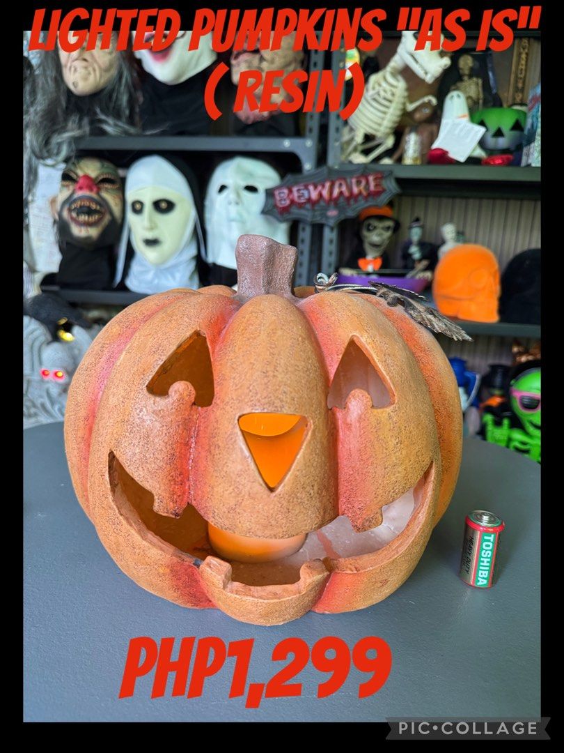 Halloween Hyde & EEK Lighted Pumpkins “As Is” (Category: Occasions & Party Supplies) located in Pasig City. Submitted by JMToysandCollectibles (Listing ID 1466811764, Image 3). Description: Halloween Hyde & EEK Lighted Big Pumpkins “AS IS” PHP 1,299 Made of Resin For Outdoor Issue: Glued Parts Pick up or Delivery: Lalamove MOP: Gcash/ BPI/ BDO.