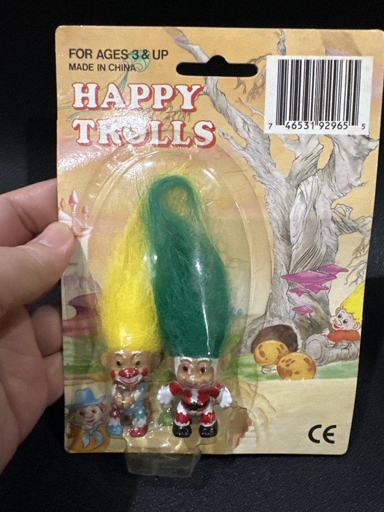 Happy trolls (VINTAGE) (Category: Figurines & Statues) located in Manila. Submitted by krystalchewey_ (Listing ID 1466850189, Image 1). Description: Bnew Actual Photo Posted 295php Trolls Vintage .