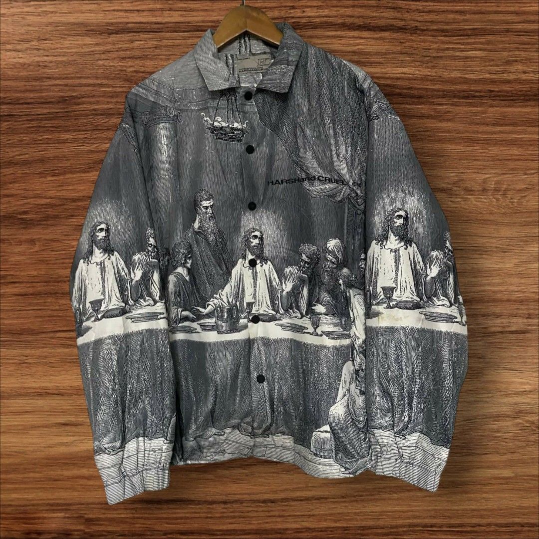 HARAH AND CRUEL LAST SUPPER (Category: Coats, Jackets and Outerwear) located in Manila. Submitted by the.good.thrift (Listing ID 1466917057, Image 1). Description: HARSH AND CRUEL THE LAST SUPPER COACH JACKET AS NEW SIZE XL.