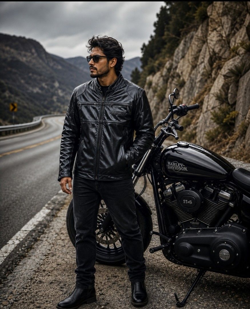 HARLEY DAVIDSON FXRG RIDING LEATHER JACKET FOR MEN'S (Category: Coats, Jackets and Outerwear) located in Baguio. Submitted by vertex_nga.pow (Listing ID 1466934297, Image 1). Description: HARLEY DAVIDSON FXRG RIDING LEATHER JACKET FOR MEN'S LARGE TO XL FITTINGS DIMENSION 27.5L BY 22 ARMPIT TO ARMPIT 20 INCHES SHOULDER TO SHOULDER 27 INCHES SLEEVE GOOD CONDITION BAGUIO LOCATION PM NALANG SA ISSUE PLUS SF SA MALAYU JNT COURIER PASS COD PRICE:PM DM 