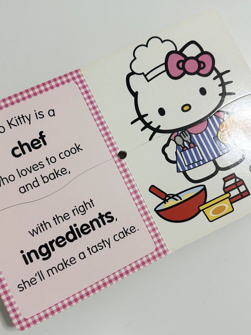 Hello Kitty Muddle and Match Flip-the-Flap Book (Category: Children's Books) located in Quezon City. Submitted by treasures.delight (Listing ID 1466788111, Image 2). Description: hello kitty muddle and match preloved • guc • medium bb • interactive price: ₱150 *A colorful, split-page flip book that allows young children to mix and match Hello Kitty’s outfits and characters. Toddlers can create silly combinations and match up custom descriptions f