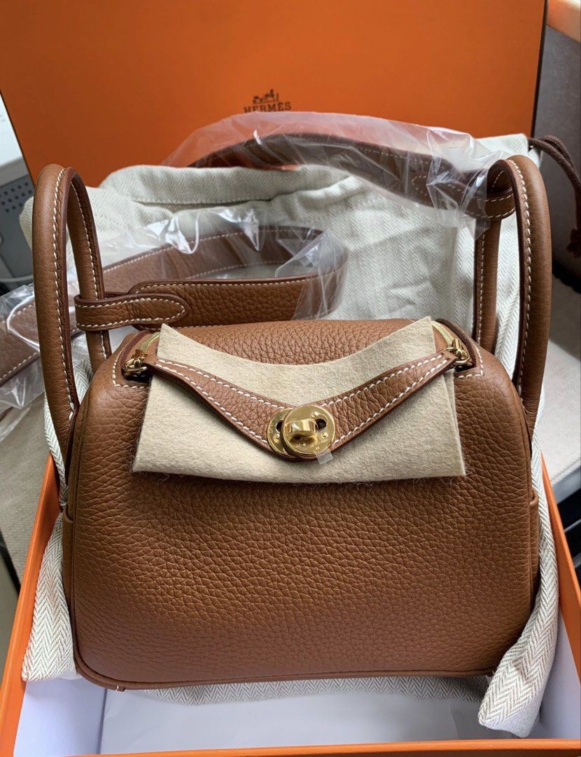Hermes Mini Lindy 37 Gold 金棕色金釦 G刻 （分類：手袋及銀包）位於 Hong Kong。 由 jshopluxury 提交（商品編號 1466950906，圖片 1）。簡介： 。