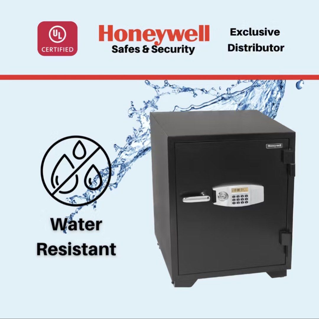 Honeywell Model 2116 Digital Steel Fire & Security Safe (Category: Safe) located in Cavite. Submitted by trueluxury_boutique (Listing ID 1466777438, Image 2). Description: - Model: Honeywell Model 2116 Digital Steel Fire and Security Safe - Color: Black - Build: Heavy-duty, UL certified - Access: Digital keypad and backup key lock - Protection: 2-hour fire protection and water-resistant design - Security Feature: Built-in motion alarm triggered b