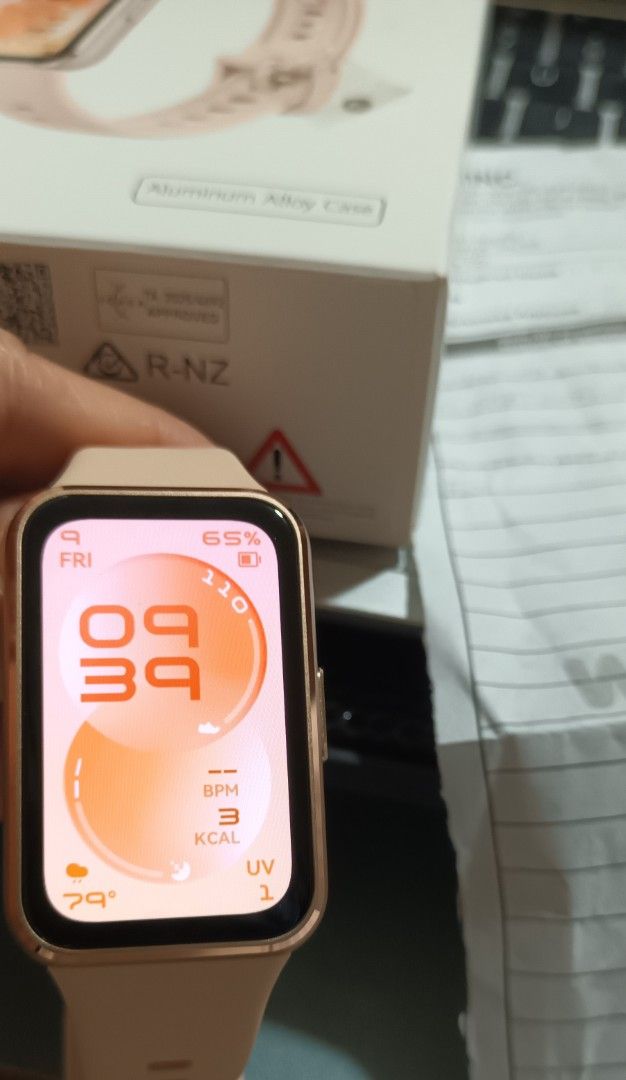 Huawei Band 11 Watch (Category: Wearables & Smart Watches) located in Davao. Submitted by krispy_king (Listing ID 1466935735, Image 1). Description: Brand new (beige) . Just bought it today 10/9 in SM Davao Huawei. Complete with box and receipt. Na remove lang yung sticker ng screen. Orig price is 2599, selling it at 2,400 and free shipping. RFS: Gift sana sa niece ko on her debut but not usefel for her because she can't be active due to her hear