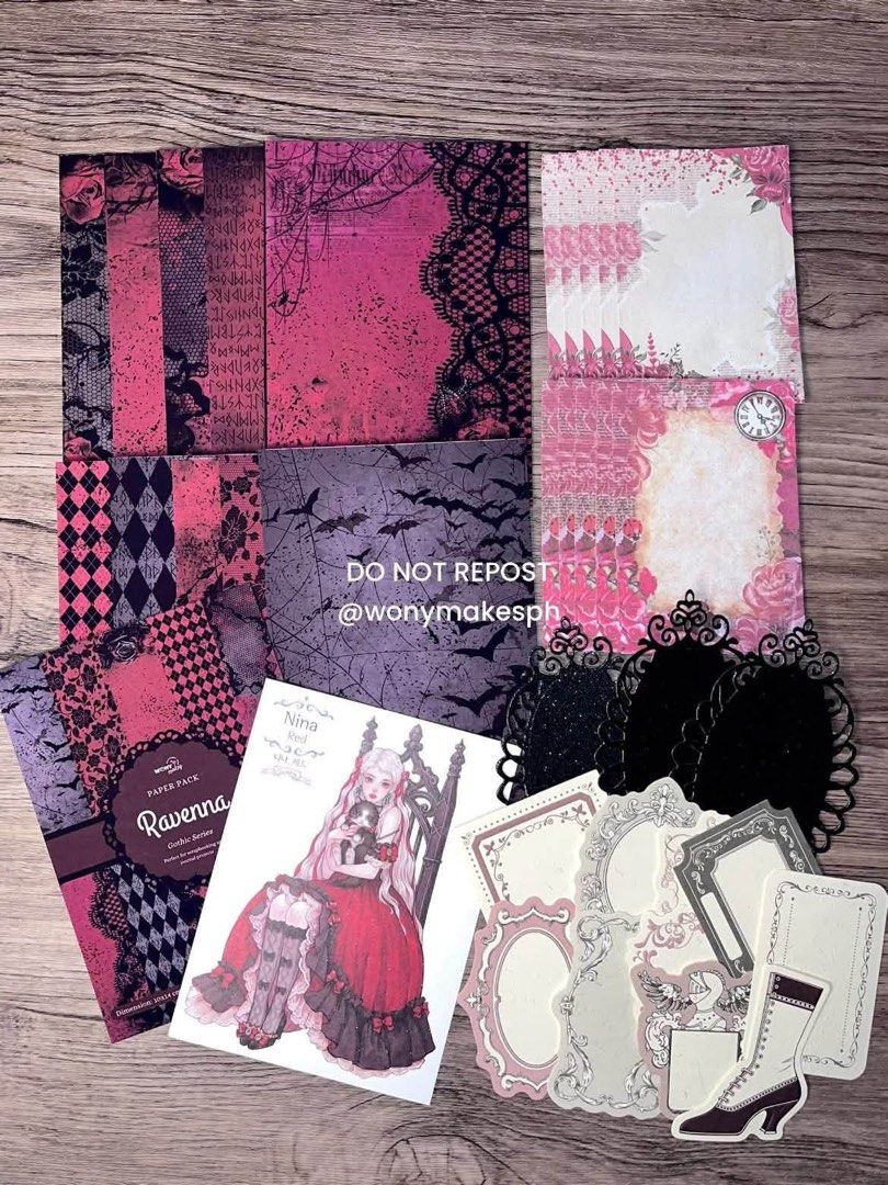 HWARA/MOONB JOURNAL KIT (Category: Art & Prints) located in Rizal. Submitted by wonymakesph (Listing ID 1466953149, Image 3). Description: What you see is what you get • A6 10 Sheets non repeat deco papers • Die cut papers • Ephemeras • Original MoonB/Hwara Stickers.