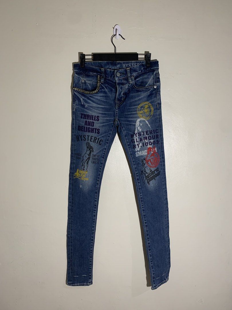 HYSTERIC GLAMOUR JEANS (Category: Jeans) located in Lapu Lapu. Submitted by fellasgallery11 (Listing ID 1466833471, Image 1). Description: Hysteric jeans Size 27-28 womens Length 39 Leg opening 4.5 Thigh 8 No issues or flaws.