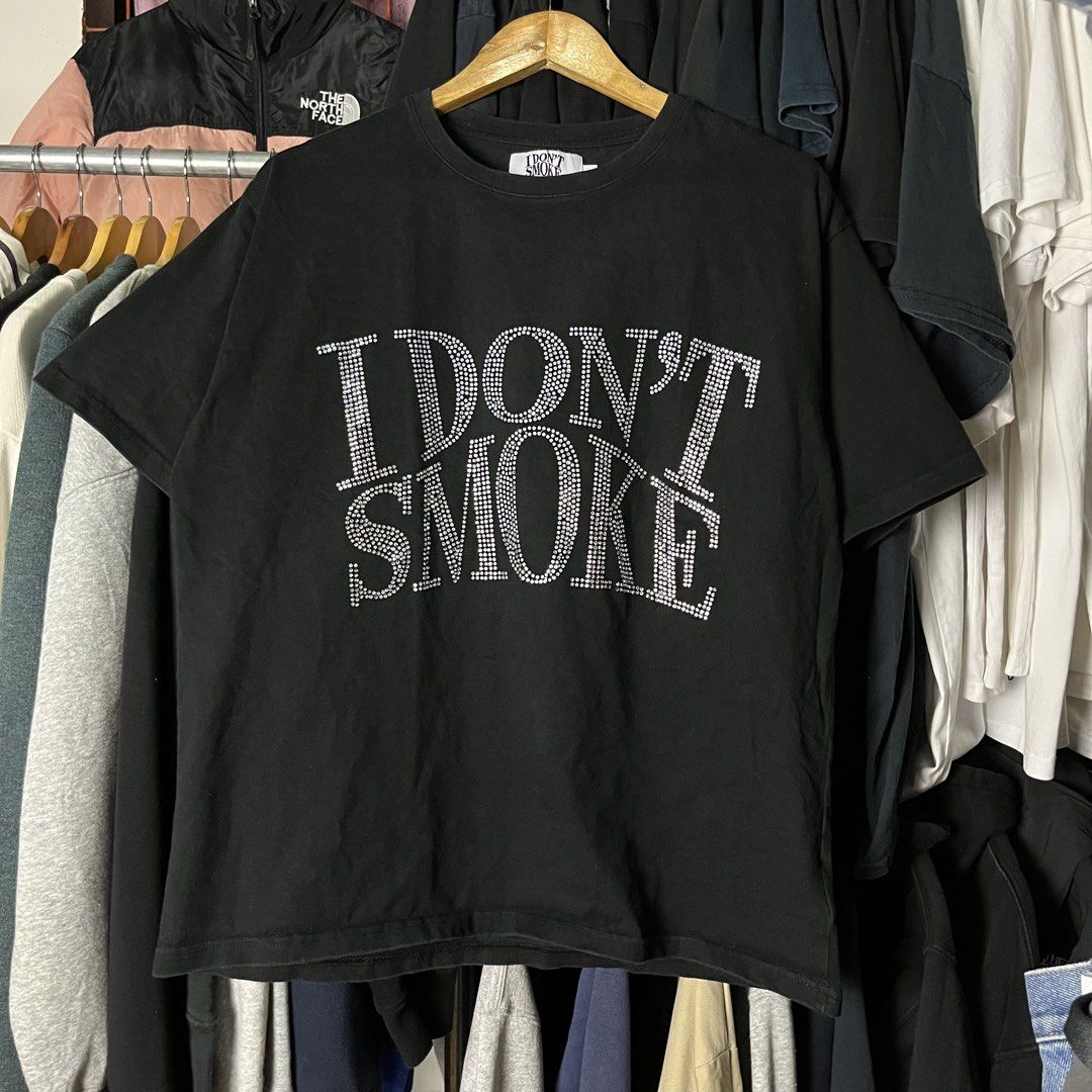 I DON’T SMOKE (Category: Tshirts & Polo Shirts ) located in Daet. Submitted by wearthriftingcloth. (Listing ID 1466931467, Image 1). Description: 👕IDS Size:M-L Measurement: W22x27 Issue(s): SEE ON PIC Condition: 9.5/10 Color rate: 9/10 ➡️Swipe- to see more detail pic 📌No Deleting/Cancelation‼️ 📌Color may Vary Due to Lighting‼️ 📌Please be responsible buyer Bogus/Flaker will be posted‼️ 📌All ltems Need Wash‼️.