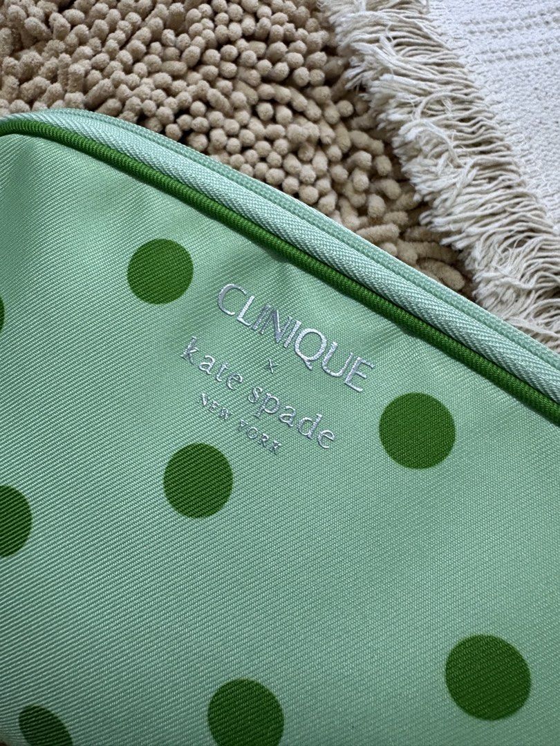 Imported CLINIQUE x kate spade polka pouch (Category: Purses & Pouches) located in Quezon City. Submitted by heartshop.ph (Listing ID 1466780313, Image 2). Description: Original cosmetic pouch.