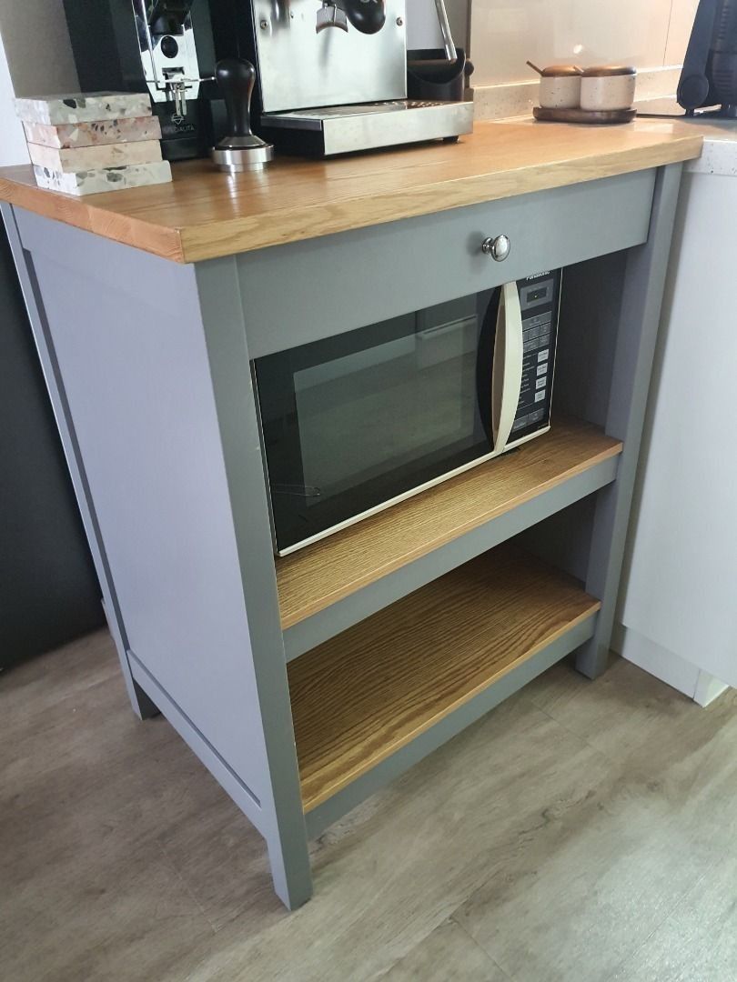 IMPORTED IKEA TORNVIKEN Kitchen island, grey/oak, 72x52 cm (Category: Tables & Sets) located in Caloocan City. Submitted by rosiehill23374 (Listing ID 1466886851, Image 2). Description: IKEA TORNVIKEN Kitchen Island – Grey/Oak Beautiful and hard-to-find IKEA TORNVIKEN kitchen island in grey with oak top. 72 × 52 cm, with generous storage, drawer and solid oak-look worktop. Imported from Australia – this size is unique to IKEA Australia and is not