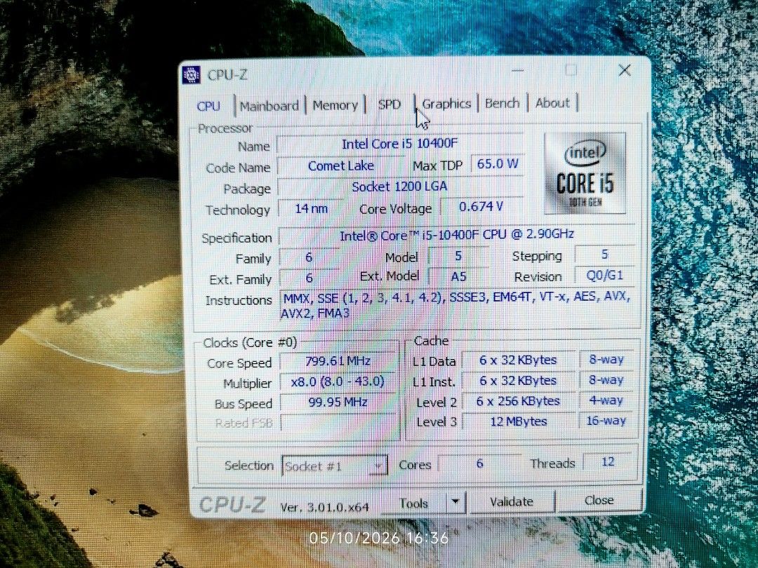 Intel i5-10400F 10th gen CPU/Processor (Category: Computer Parts) located in Quezon City. Submitted by nysysrmj (Listing ID 1466829148, Image 3). Description: FREE be quiet! Shadow Rock 3 CPU Cooler.