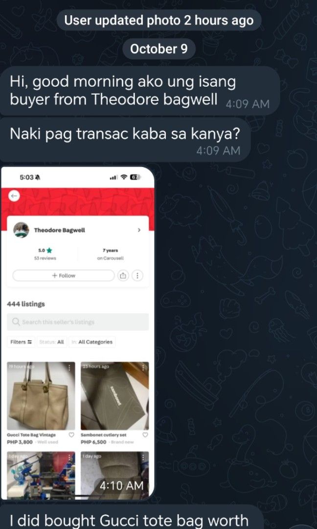 Ipad mini scammer alert (Category: iPad) located in Manila. Submitted by eya08 (Listing ID 1466782886, Image 3). Description: Scammer! Report acc! Wag makipag transact! Ingat kahit madami reviews front nya lang dami niloloko nyan! .