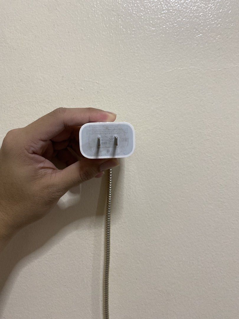 iPad USB-C Charger - ORIGINAL Apple Adapter & Cable (Category: Chargers & Cables) located in Manila. Submitted by kyleraawr (Listing ID 1466882850, Image 3). Description: USB-C charging for compatible iPad and iPhone models Good working condition No scratches, tears With protective cover on cord Tested and properly working OG Price: 2,380 Selling price: 1199 (slightly negotiable) 📍 Manila.