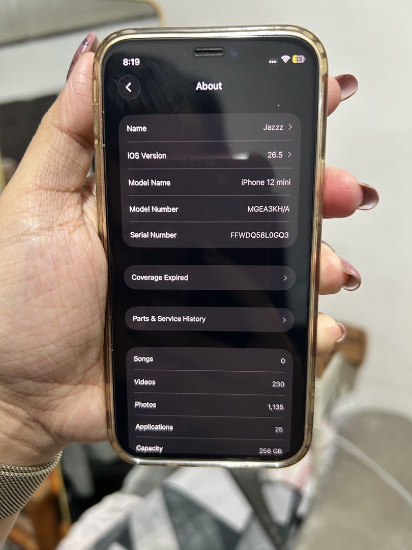 Iphone 12 Mini 256 GB white (Category: iPhone 12 Series) located in Cavite. Submitted by t_m_jazmin (Listing ID 1466915972, Image 2). Description: Bought abroad last Jan 2026 No known issues Battery health: 100% Face ID working Has 0.5 lens Available for sim card or E-Sim 5.4 inch OLED Display Lightweight Rfs: spare phone lang for vlogs, rarely used. - Can video call to check the unit. - Meetups available in SM Molino/Bacoor Coliseum/Evia Lifesty