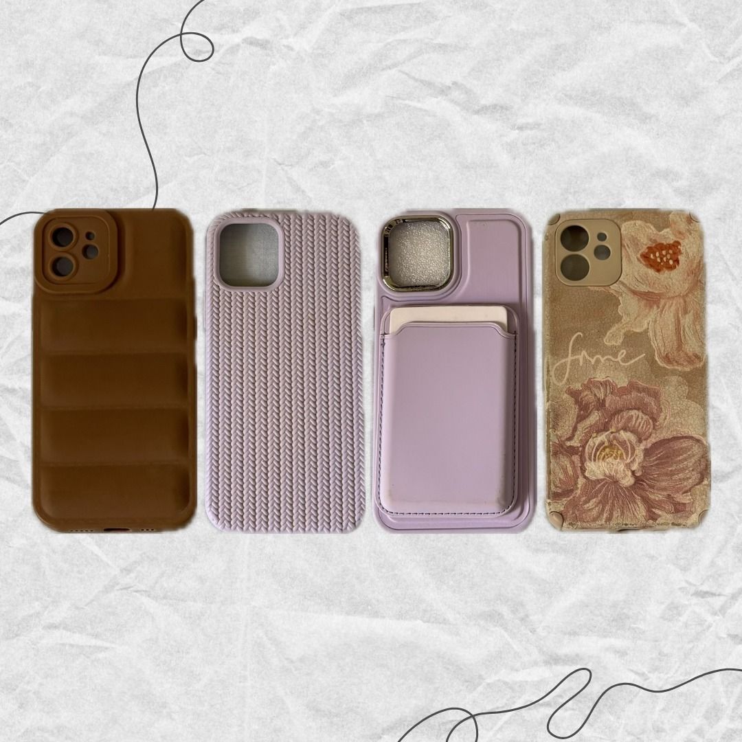 Iphone 12 Phone Case (Category: Cases & Sleeves) located in Manila. Submitted by lovedbydeviii (Listing ID 1466851250, Image 1). Description: Iphone 12 Phone Case 🧵Php 50 each ; Php 150 take all 👗For Iphone 12 👗Slightly used but in good condition * note that color may slightly vary due to lighting .