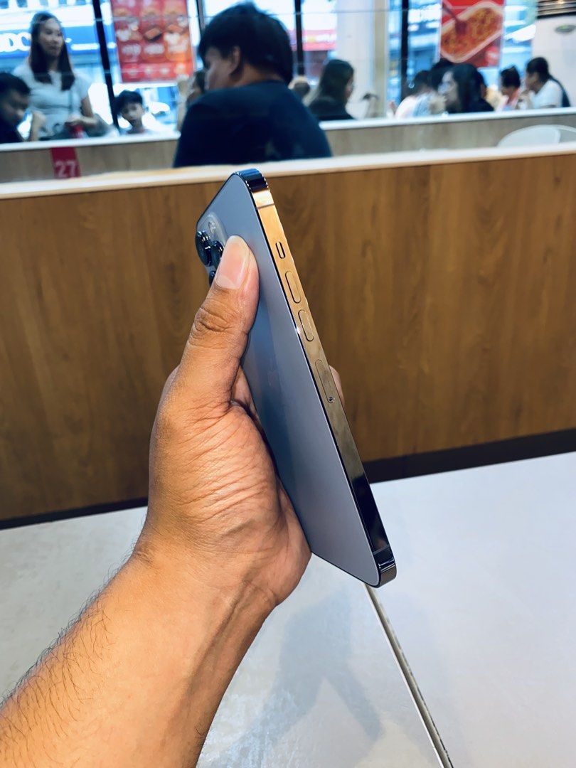 IPHONE 13 PRO MAX 256GB (Category: iPhone 13 Series) located in Quezon City. Submitted by matthew.g_ (Listing ID 1466829432, Image 3). Description: FOR SALE OR SWAP SA LOWER UNIT IPHONE 13 PRO MAX 256B (SIERRA BLUE) 74% Battery Health ZPA (local variant) NTC Approved 🇵🇭 No history Of Repair Factory Unlocked (anysim) Minimal Scratches Unli reset and check upon meet up! Inclusions: Unit itself, Case, Orig Cord Quezon City PICK UP | MEET UP ONLY.
