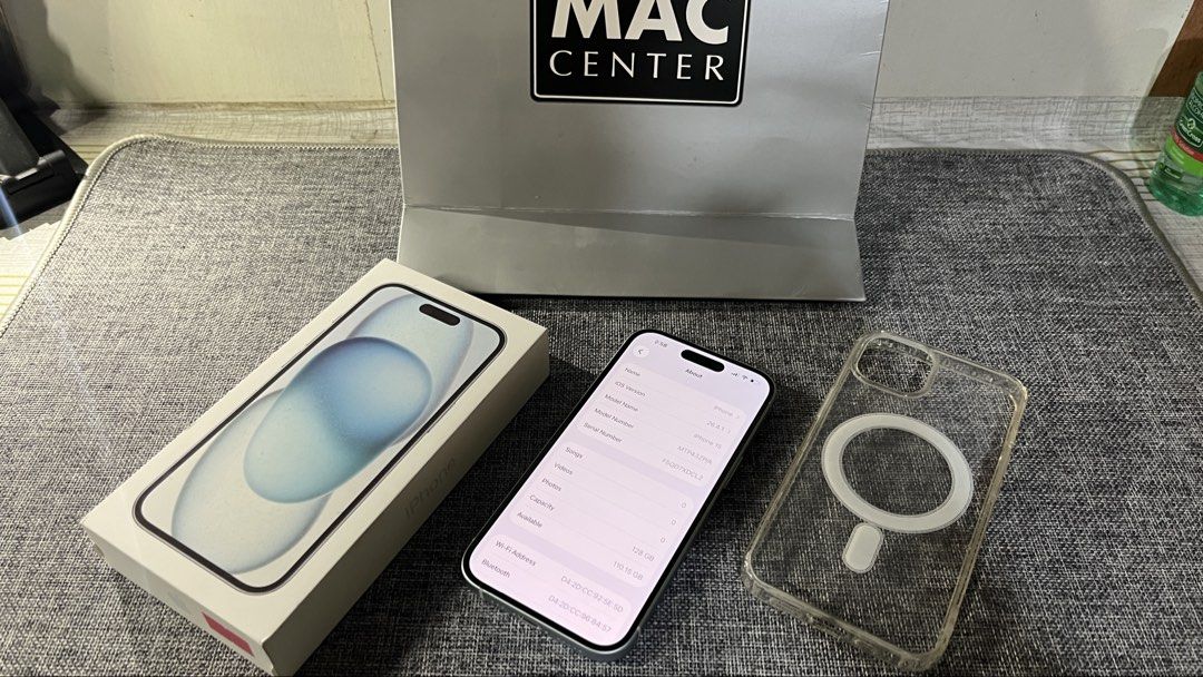 IPhone 15 128 (Category: iPhone 15 Series) located in Abucay. Submitted by grand_cris09 (Listing ID 1466929343, Image 3). Description: SALE 💗iPhone 15 128 (Brand new Condition) 2 Weeks Old PowerMac Purchase Complete Package ( Replace Cord) ₱ 29,500 only Nego Location:Meycauayan Bulacan Meetup: Valenzuela,Sm Marilao,Sm Grand central And Ema Town..