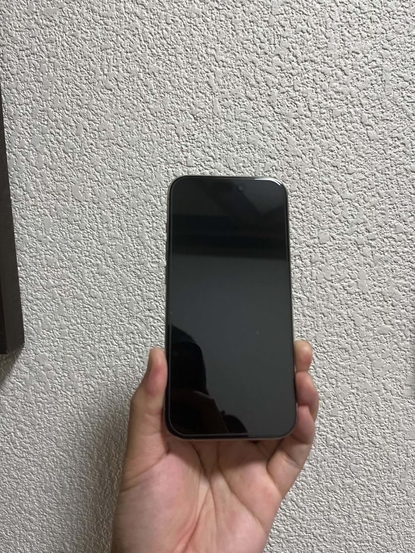 Iphone 15 Pro (Category: iPhone 15 Series) located in Cainta. Submitted by s.amiel (Listing ID 1466787788, Image 2). Description: Iphone 15 Pro Natural titanium 256 GB Complete Unused Accessories Tempered Glass Apple Silicone Case Cycle Count: 80 100% Battery Health Brand new Condition 40,999 Negotiable.