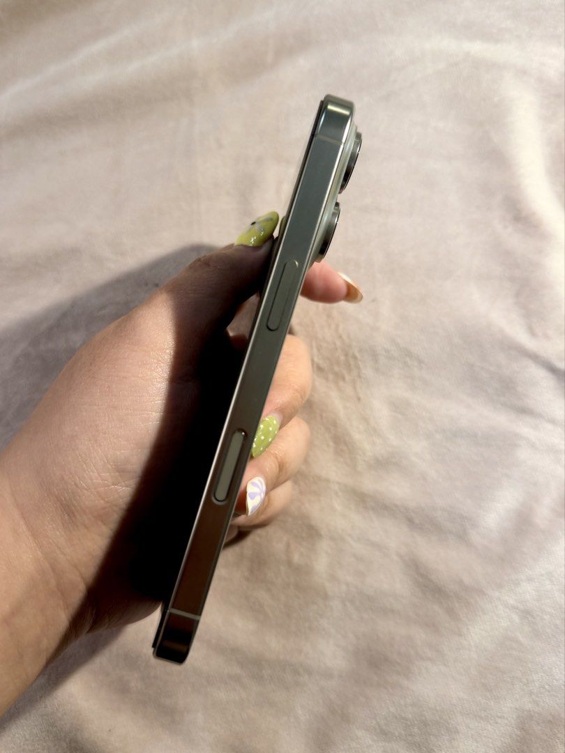 iPhone 16 Pro 128gb Natural Titanium (Category: iPhone 16 Series) located in Rizal. Submitted by rianaht (Listing ID 1466927499, Image 3). Description: iPhone 16 Pro (Natural Titanium) - 128GB - 93% Battery health - 320 Cycle Count - With Box & complete accessories - Lady Owned - No dents, scratches & paint chip - No sim restriction - With free phone case and already has tempered Asking price: ₱42,000 slightly negotiable RFS: Upgrade Meet up or B