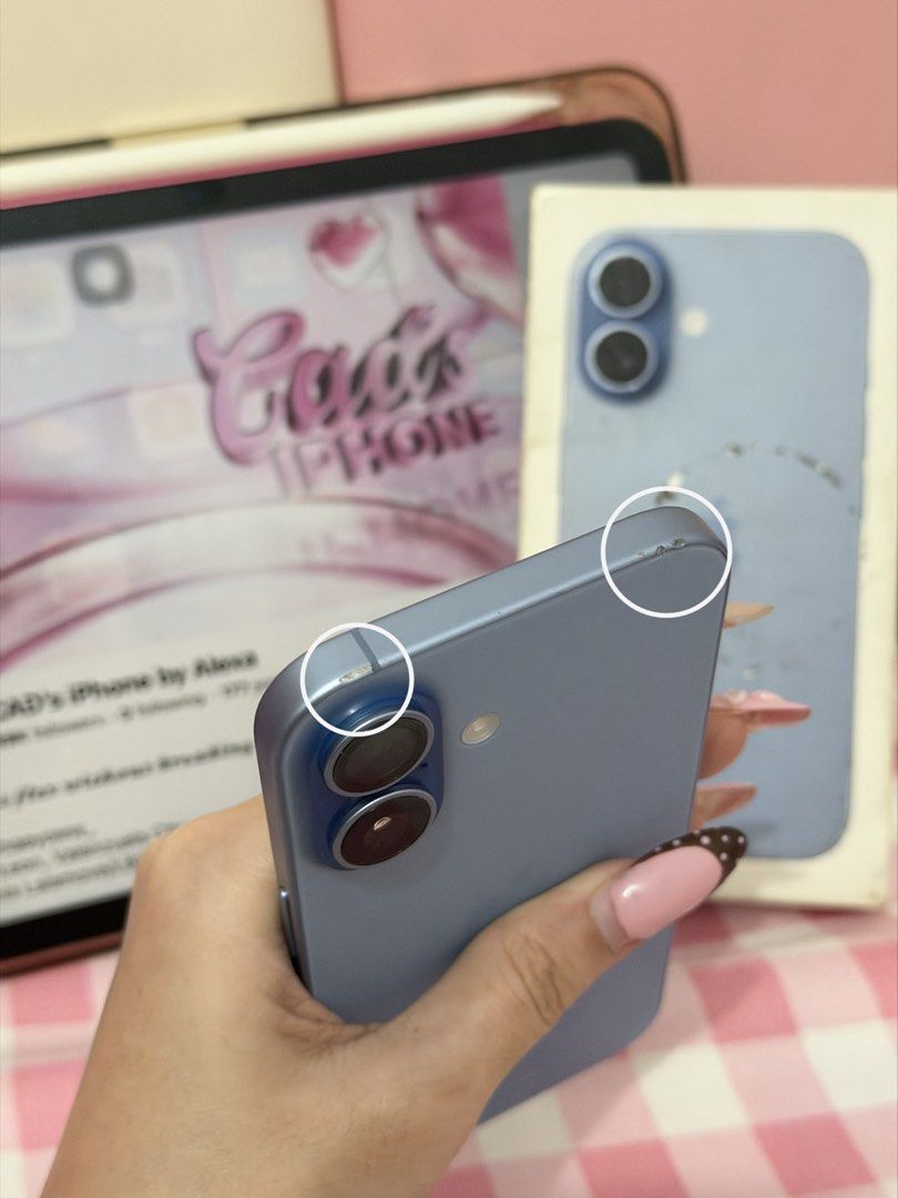 iPhone 17 256gb Mist Blue (Category: iPhone 17 Series) located in Manila. Submitted by eyylexa_ (Listing ID 1466784884, Image 3). Description: iPhone 17 Mist Blue💙 256gb - ₱46,000 Under apple warranty ‘till Nov 6, 2026 ✅NO functional issue ✅95% batt health ✅Local variant ✅NTC approved ✅FU (any sim) ✅Face ID working ✅True tone ✅Unli reset ❗️Minimal dents Inclusions: Orig box and orig cord, powermac paper bag, case, and manual 📌Not accepting COD 