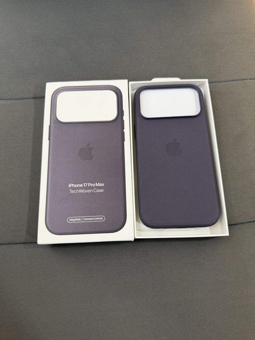 Iphone 17 Pro Max TechWoven Case (Category: Cases & Sleeves) located in Mandaluyong City. Submitted by better_call_sole_ph (Listing ID 1466824686, Image 1). Description: Iphone 17 Pro Max TechWoven Case with MagSafe Color Purple slightly used brandnew condition orig price 3,990 selling for only 1950 alabang.