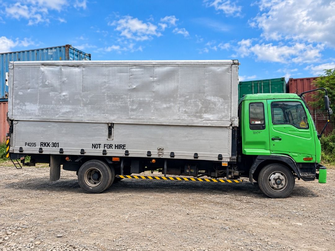 Isuzu Forward Manual (Category: Used Cars) located in Caloocan City. Submitted by trucklistinginquiries (Listing ID 1466829698, Image 2). Description: 1995 ISUZU FORWARD 6-WHEELER WING VAN Price: 450000 Negotiable Location: Liloan, Cebu -7,127cc / 7.1L, 6-cylinder diesel -Manual transmission -Aluminum wing van cargo body -Green | Plate RKK301 -New batteries; engine starts -Both wings open -ORIX fully paid CONDITION: Used, selling as-is. Steering 