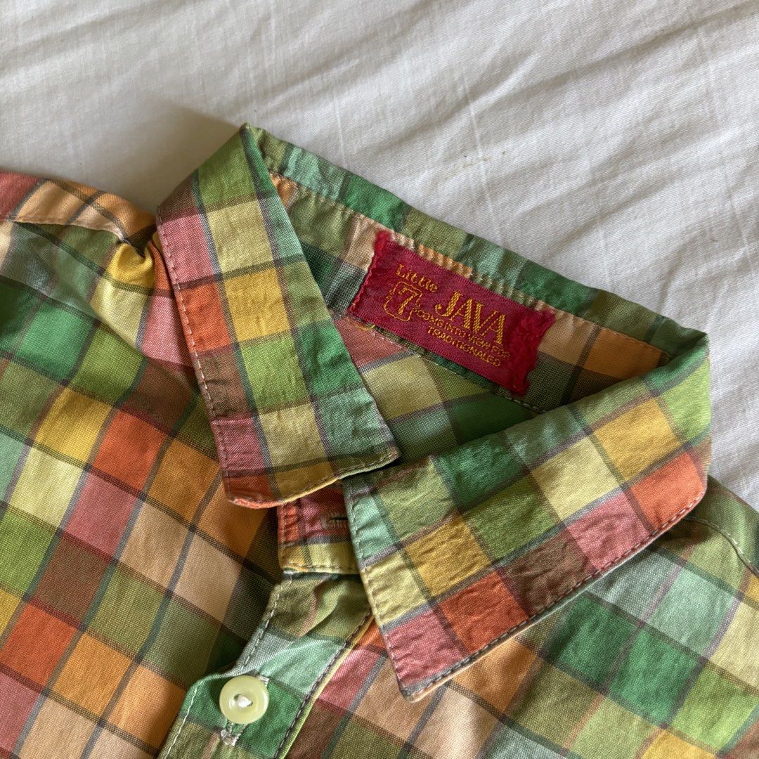 Java Kids Orange Plaid Polo Cotton Shirt (Category: Babies & Kids Fashion) located in Binan City. Submitted by myprelovedhaul (Listing ID 1466786807, Image 2). Description: - 13 inch width | length 19 - no when worn photos! - last price posted! - please message only if sure buyer! - limited replies only. - Available unless mark as sold. - Ship via j&t or lalamove for same day. -Mode of payment: Gcash 📍Biñan Laguna .