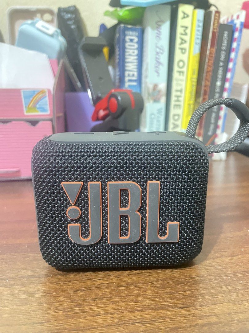 JBL Go 4 Portable Bluetooth Speaker (Category: Soundbars, Speakers & Amplifiers) located in Caloocan City. Submitted by prelabs (Listing ID 1466798740, Image 2). Description: - Model: JBL Go 4 Portable Bluetooth Speaker - Color: Sleek Black - Design: Compact square shape with a built-in loop strap for easy carrying - Connectivity: Upgraded Bluetooth v5.3 for stable pairing - Battery Life: Up to 7 hours of playtime on a single charge - Inclusions: