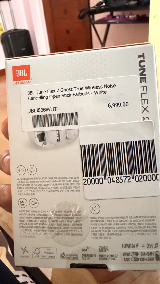 JBL Tune Flex 2 True Wireless Noise Cancelling Earbuds (Category: Earphones) located in Cainta. Submitted by aurahgem (Listing ID 1466834903, Image 2). Description: FOR SALE: JBL Tune Flex 2 Wireless Earbuds Price: ₱3,000 * Original JBL Tune Flex 2 * Bought at Power Mac Center * Active Noise Cancellation (ANC) * JBL Pure Bass Sound * Up to 48 hours battery life * Copy of official receipt available upon request RFS: Extra unit PM if interested!.