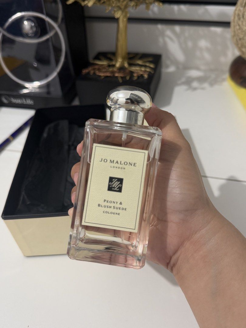 Jo Malone Peony & Blush Suede Cologne (Category: Fragrance & Deodorants) located in Manila. Submitted by joabmarelscart (Listing ID 1466886594, Image 1). Description: - Original Jo Malone London Peony & Blush Suede cologne - Bought in SM North Edsa - Use 4-5x - Our Wedding Perfume .