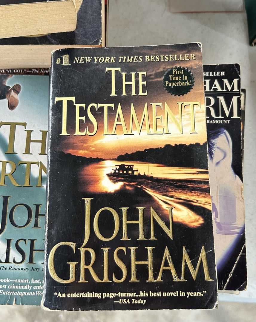 John Grisham Preloved Pocketbooks / Paperbacks (Category: Storybooks) located in San Fernando. Submitted by dcdaisyyy (Listing ID 1466870201, Image 2). Description: Declutterring Sale: Selling preloved John Grisham legal thriller pocketbooks/paperbacks. Perfect for binge-reading or completing your Grisham collection! Books Included: * The King of Torts * A Painted House (2 different vintage cover editions) * The Client * The Broker * The Brethren