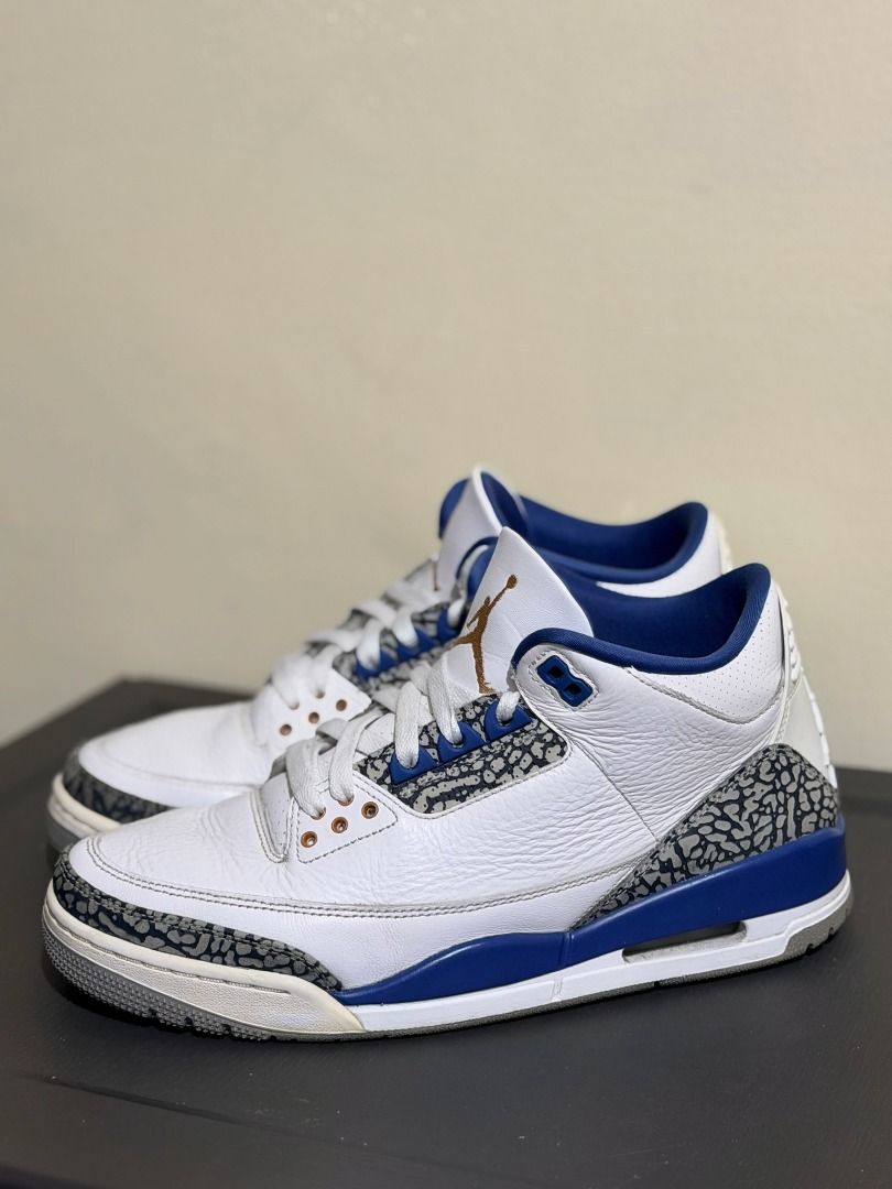 Jordan 3 Wizards (Category: Sneakers) located in Baguio. Submitted by snkr.essence (Listing ID 1466800682, Image 1). Description: J3 Wizards Size: 9 US 8 UK 27 CM Condition: Used Inclusions: Pair only Price: ₱2,800 Check us out on: IG: snkr.essence Carousell: snkr.essence 🚚 📦Shipping Thru J&T (₱200 SF).
