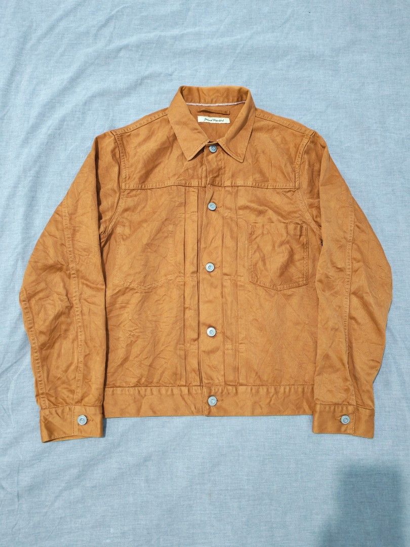 Journal standard type I selvedge jacket (Category: Coats, Jackets and Outerwear) located in Baguio. Submitted by used_clothing2600 (Listing ID 1466907054, Image 1). Description: Journal standard type I selvedge jacket size medium verygood condition pit to pit 19.5 length 24.5 shoulders 17 sleeve length 24.5 P 2,500.