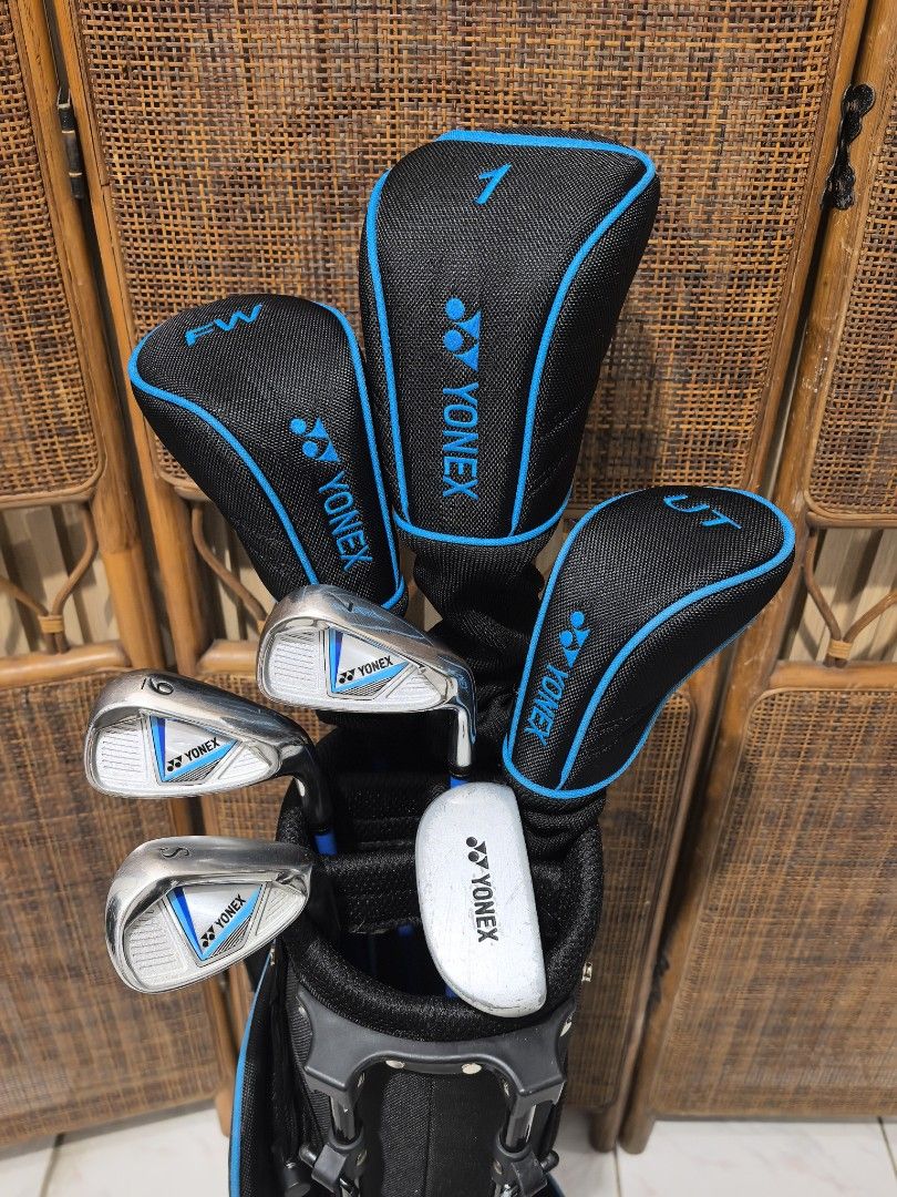 Junior golf set (Category: Golf) located in Caloocan City. Submitted by ace2729 (Listing ID 1466926465, Image 2). Description: YONEX JUNIOR GOLF SET FOR 9 TO 12 YRS 125cm to 150cm in height *DRIVER *WOOD *UTILITY *IRONS - 7,8,S & PUTTER *BAG VERY GOOD CONDITION 💸 7,500 LOCATION: PUNTURIN VALENZUELA WE SHIP NATIONWIDE SF BUYER'S EXPENSE.
