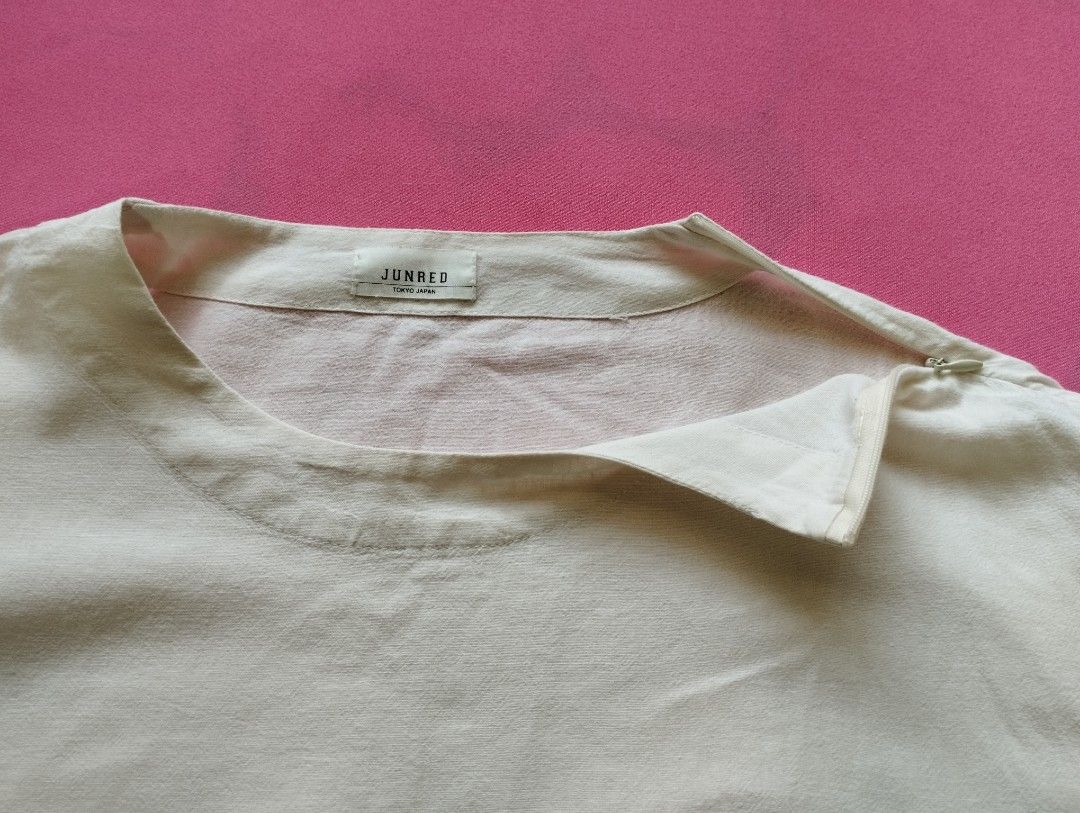 Junred Tokyo Japan (Category: Shirts) located in San Fernando. Submitted by nerosales (Listing ID 1466792750, Image 3). Description: Junred Tokyo Japan Shirt Small: width 21 in./length 26 inches zipper opening on left shoulder 250 pesos only Shipping: J&T Payment: Gcash NO COD / NO COP.