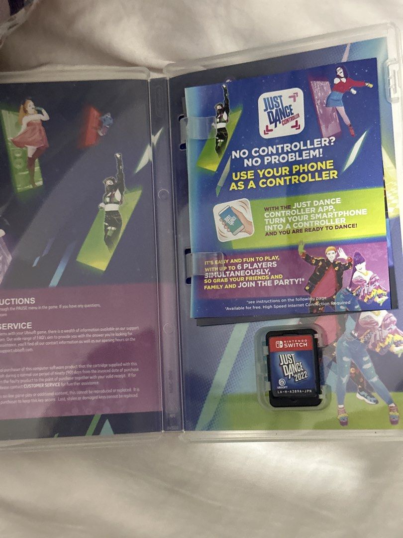 Just Dance 2022 Nintendo Switch Game (Category: Nintendo) located in Antipolo. Submitted by mowchiii (Listing ID 1466904615, Image 2). Description: - Game: Just Dance 2022 for Nintendo Switch - Condition: Tested and 100% working - Inclusions: Original case - Features: Great party game featuring popular hits from Dua Lipa, Taylor Swift, and more - Players: Supports up to 6 players ready for game night.
