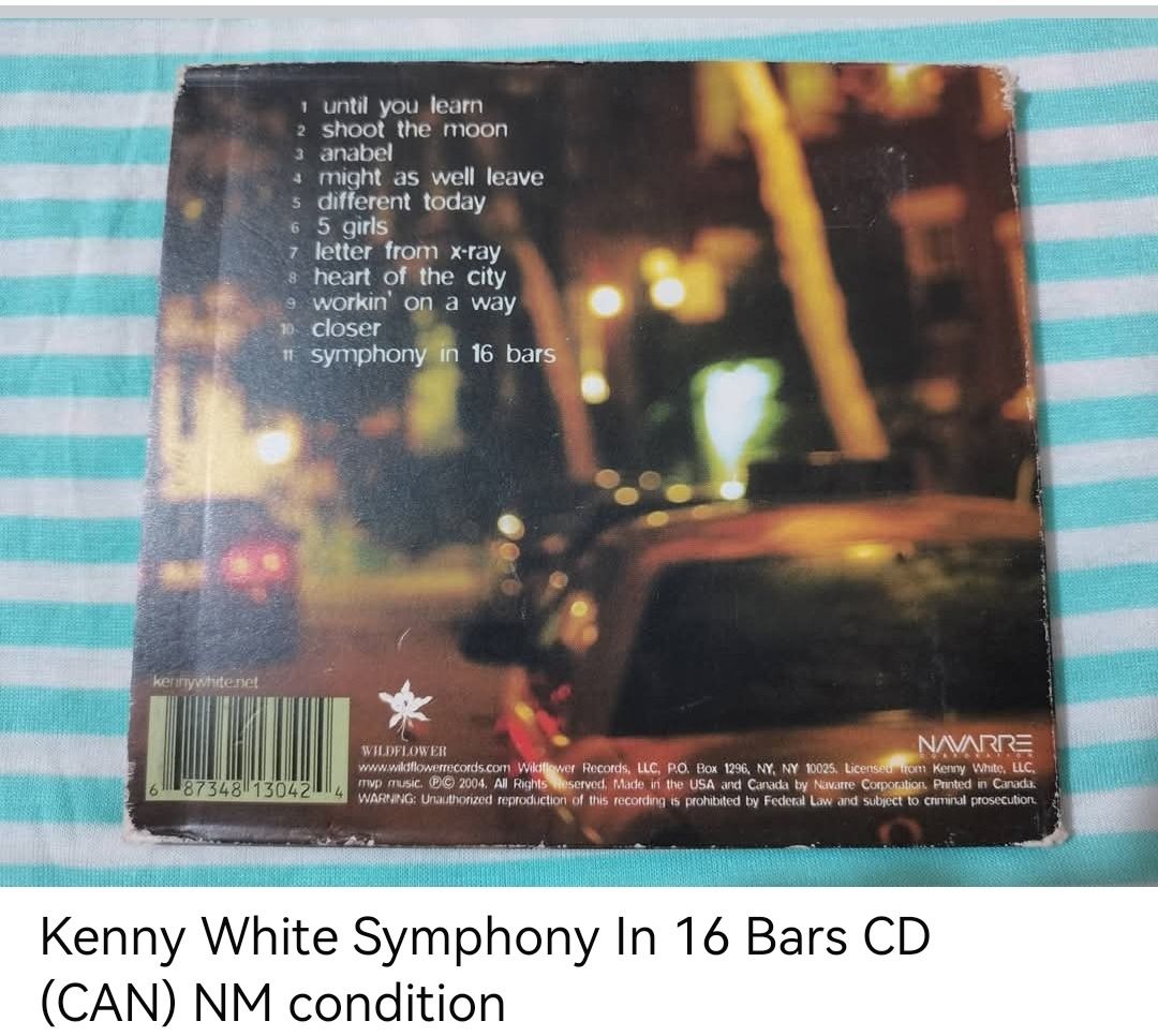 Kenny White Symphony In 16 Bars CD (unsealed) (Category: CDs & DVDs) located in Dangcagan. Submitted by cd_haven5 (Listing ID 1466808778, Image 2). Description: #FORSALE #FORSALE #FORSALE #Authentic #Legit #Original We only sell original items. All items posted are on hand. Please message me for availability of the item/s because the items are also posted on my other online stores. All items are imported unless stated PH. We also accept Pre-order